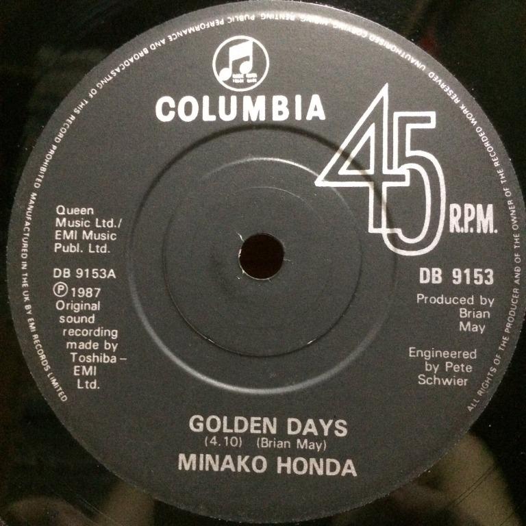 LP 黑膠唱片本田美奈子Minako Honda Golden Days / Crazy Nights 7 