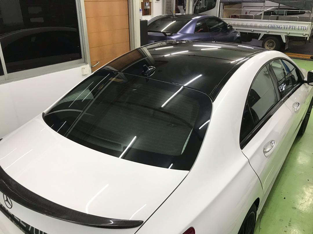 Mercedes gloss black roof wrap, Car Accessories, Accessories on Carousell