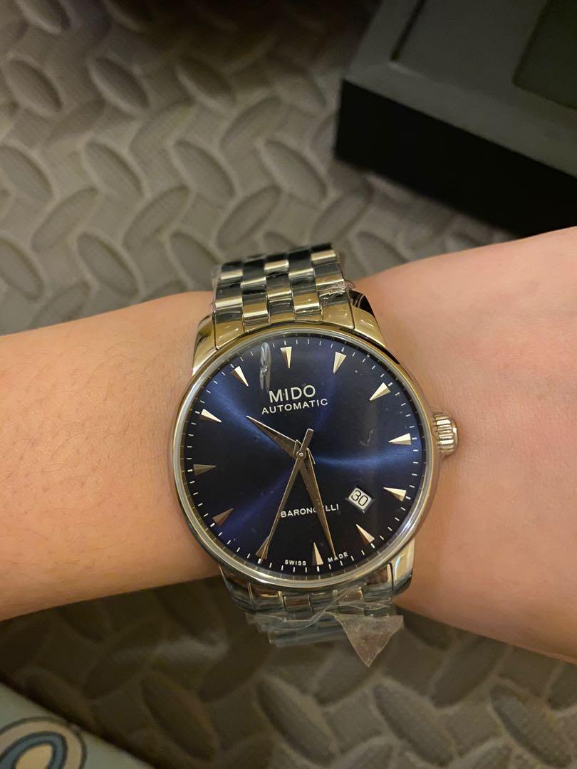 Mido below market price New 100 original BARONCELLI MIDNIGHT BLUE GENT M8600.4.15.1 pm price