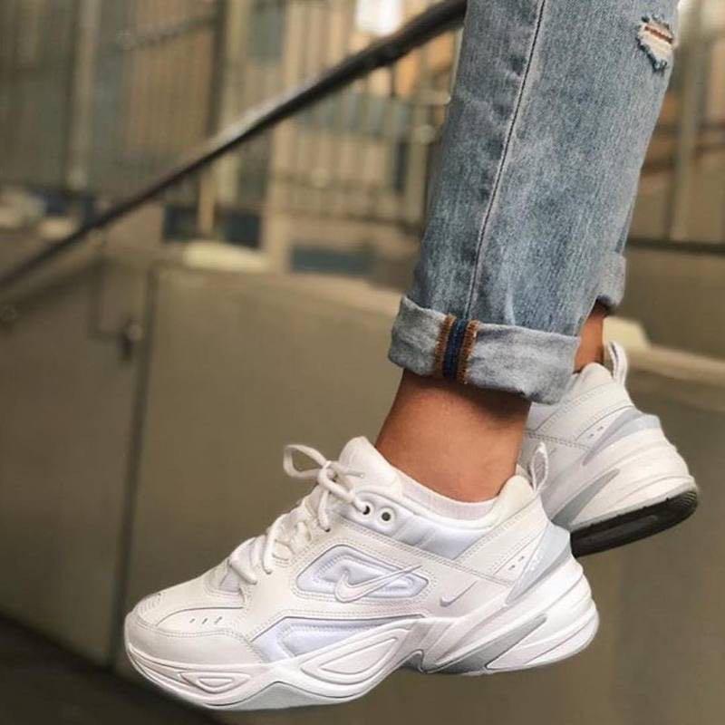 Nike M2K Tekno All White fashion platform Unisex casual shoes, Women's  Fashion, Shoes, Sneakers on Carousell