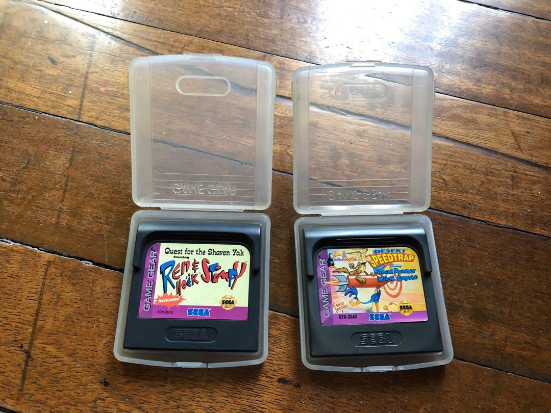 Original Sega game cartridge (Category: Nintendo) located in Quezon City. Submitted by starmax79 (Listing ID 285084526, Image 1). Description: Ren and stimpy Desert Speedtrap Get both for only 500.
