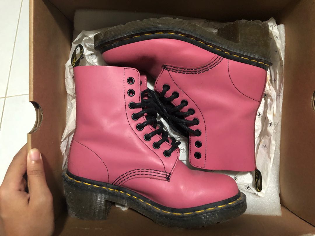 Pink Dr Martens SAVE 150 Women s Fashion Footwear Boots on