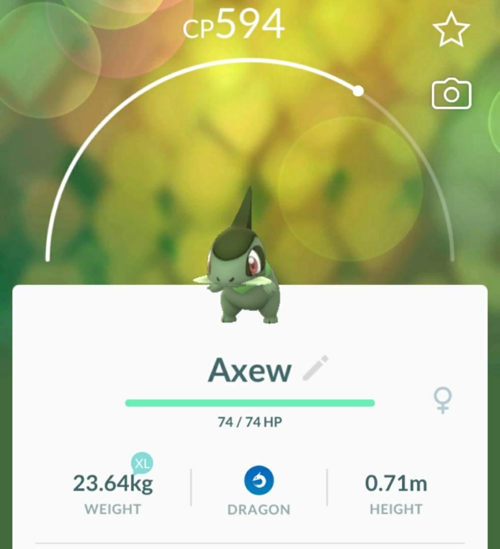 Pokemon Go Axew Video Gaming Video Games On Carousell
