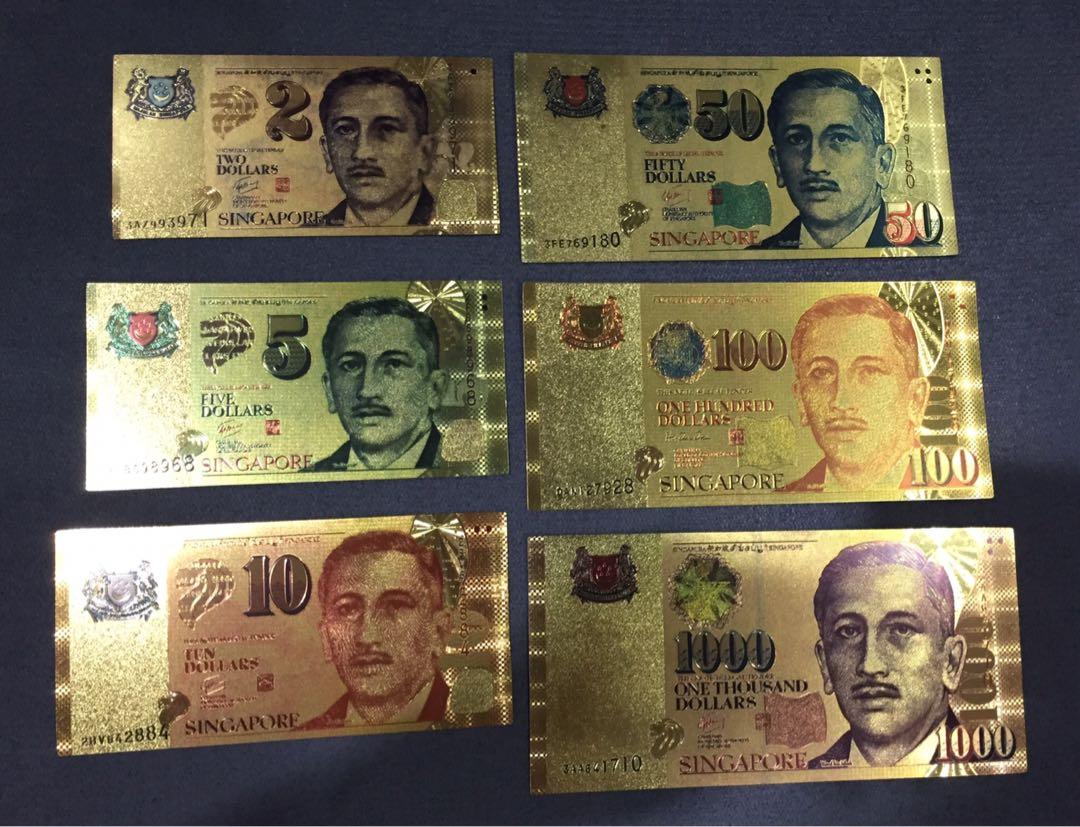 Singapore Dollar Mas Gold 6ps Limited Rare Antiques Currency On Carousell
