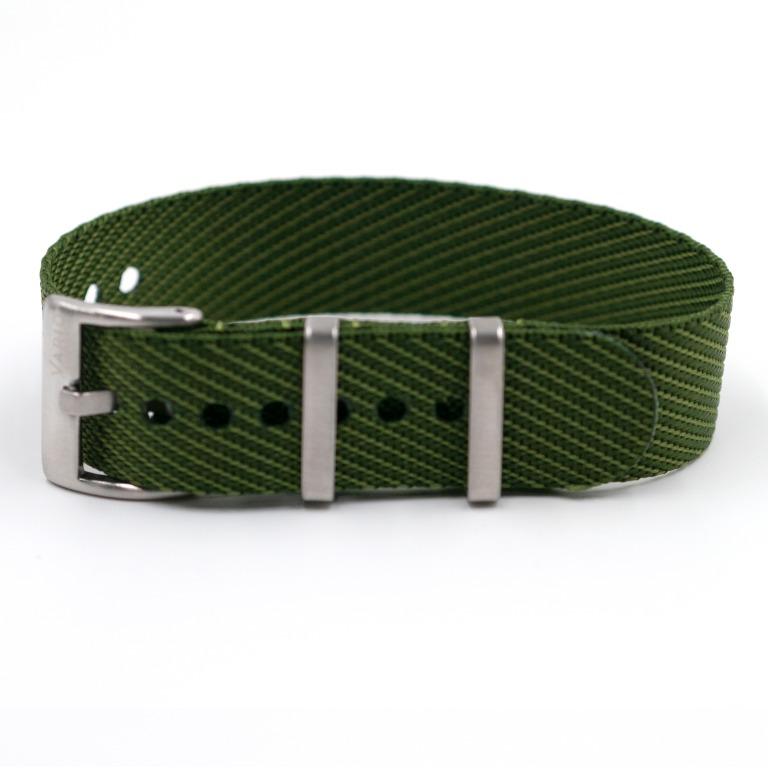 Twill Olive Green Nato Watch Strap for Timex Hamilton Bulova, Men's