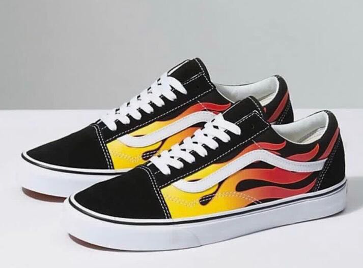 vans flame trainers