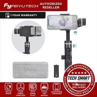 FeiyuTech Feiyu SPG 2 w/Plate Kit, Splash-Proof 3 Axis Handheld Gimbal Stabilizer, Face/Object Tracking, Time-Lapse &Slow Motion Phone Gimbal for iPhone Huawei Samsung LG Xiaomi GoPro Hero 7/6/5