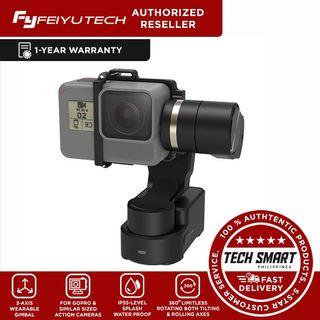 Feiyu Tech WG2x 3-Axis Wearable Gimbal for GoPro Hero 7/6/5/4 Session AEE SJCam and Other Similar-Sized Action Cameras Including Mini Tripod Stand and Extension Rod