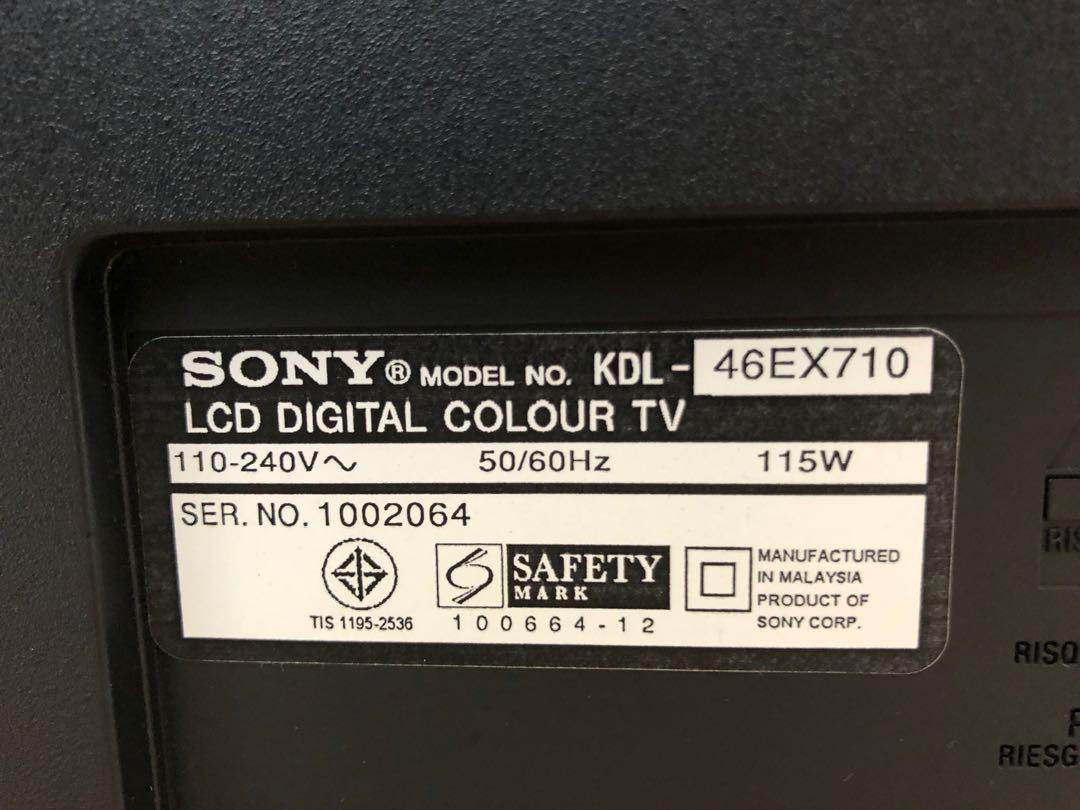 46 inch Sony KDL46EX710, TV & Home Appliances, TV & Entertainment, TV