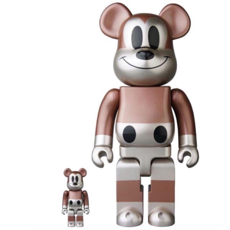 全新未開Undefeated Mickey Mouse Bearbrick 400% 100% Medicom be