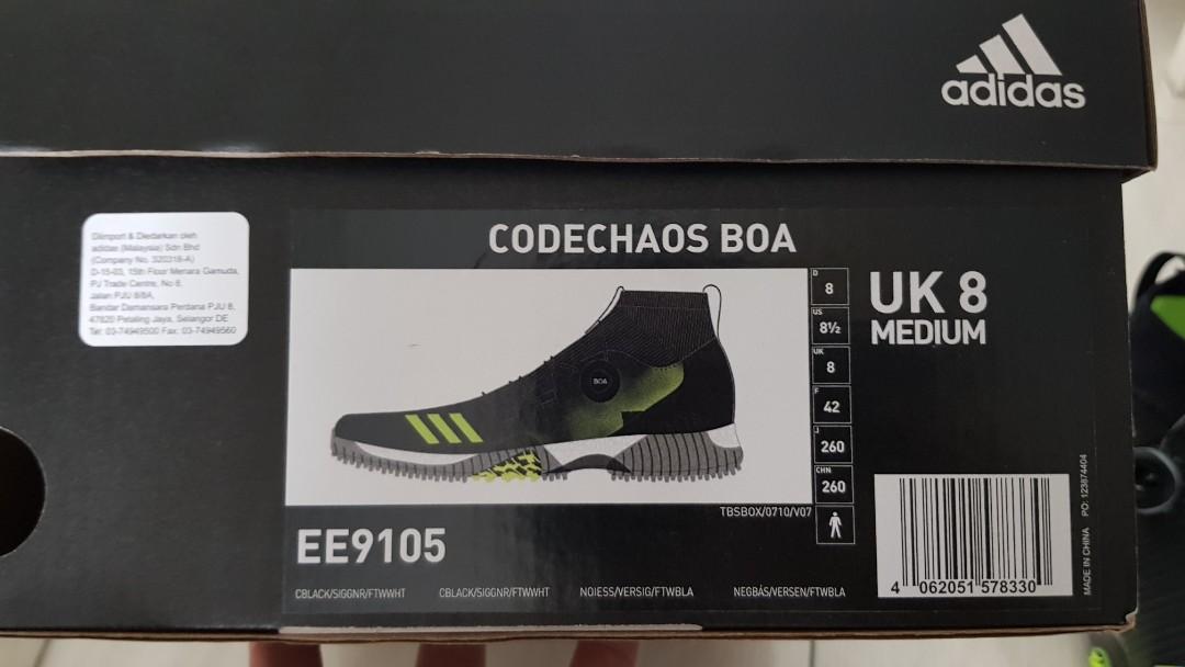 Adidas Golf Shoe CODECHAOS BOA. SIZE UK 8