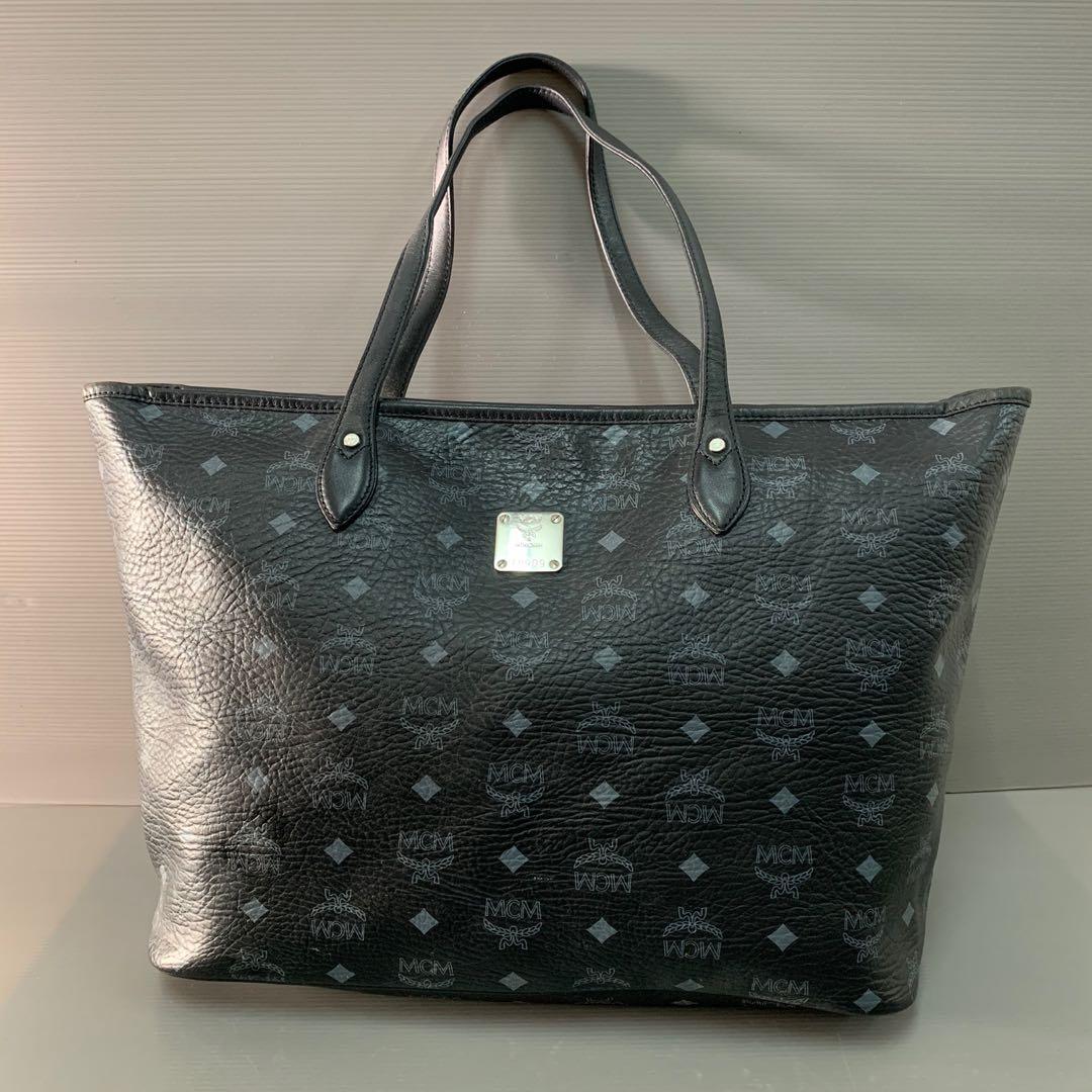 Mcm black sales tote bag