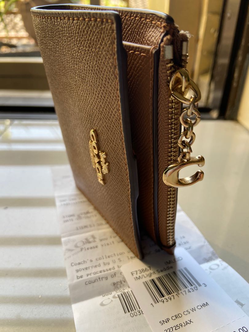 coach snap card case wallet