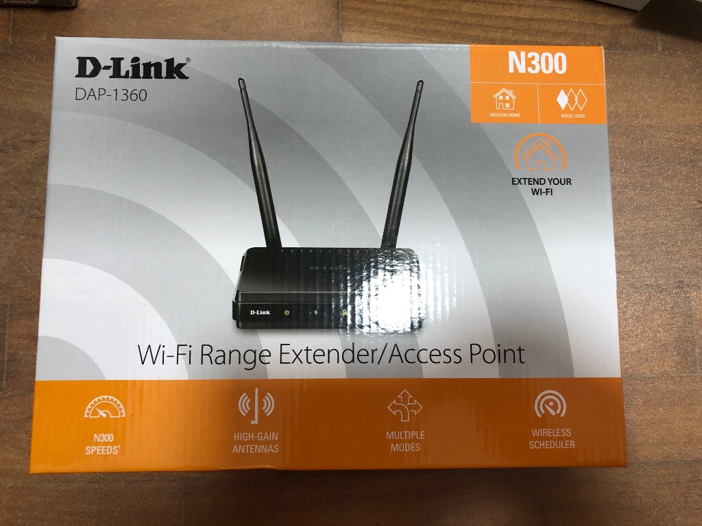 D-Link DAP 1360 wifi range extender / access point RRP$45. Selling $30.  Bought in Sep 2019., Computers & Tech, Parts & Accessories, Networking on  Carousell