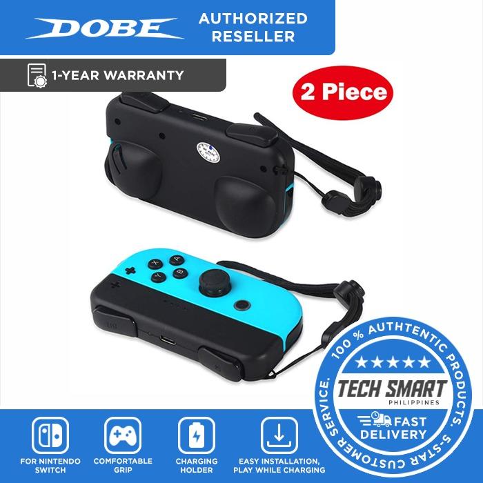 DOBE Joy Con Grip Charging Holder Grips for Nintendo Switch (Category: Cases & Covers) located in Manila. Submitted by techsmartph (Listing ID 232580175, Image 1). Description: • MORE COMFORTABLE JOY CON GRIP THAN JOYCON STRAP - People get hand cramps while playing with the small Joycon after a few rounds of Mario Kart. Even with Joy Con strap on, it's still not big enough to hold comfortably. This Switch Joycon grip adds a bigger, easier and mor