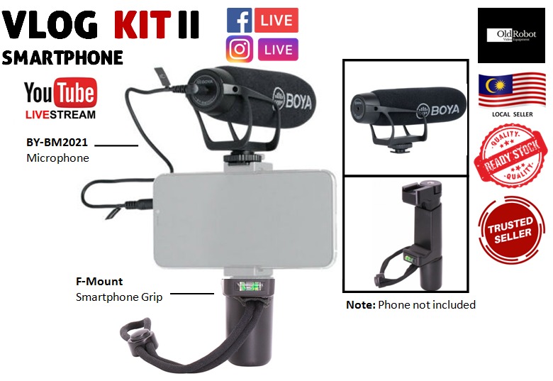 F-Mount Mobile Rig + Boya BY-BM2021 Microphone, Photography ...