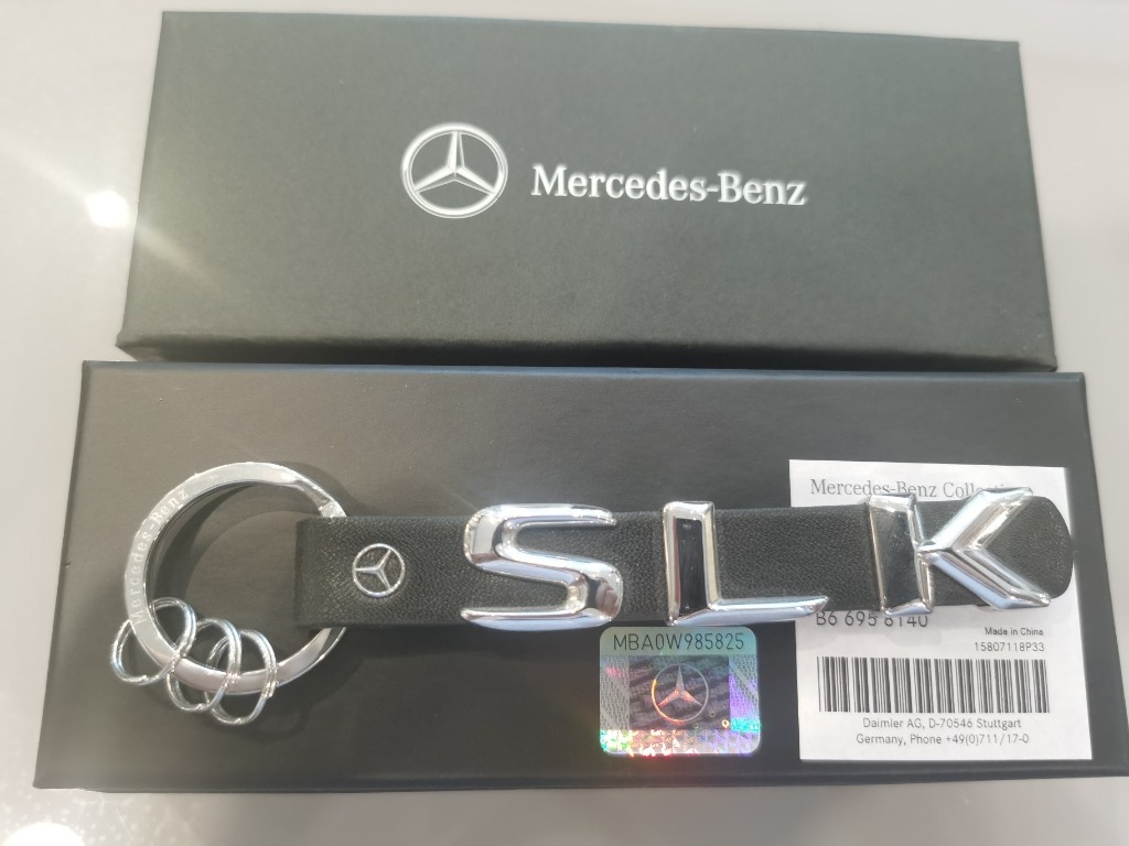 Mercedes Benz Leather Keyrings Model Series SLK. Car Accessories