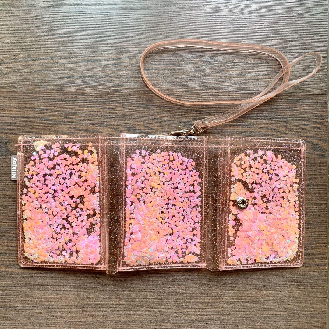 Milkjoy Pink Glitter Wallet bts nct exo astro wayv ab6ix golden child seventeen txt twice treasure enhypen red velvet day6 stray kids the