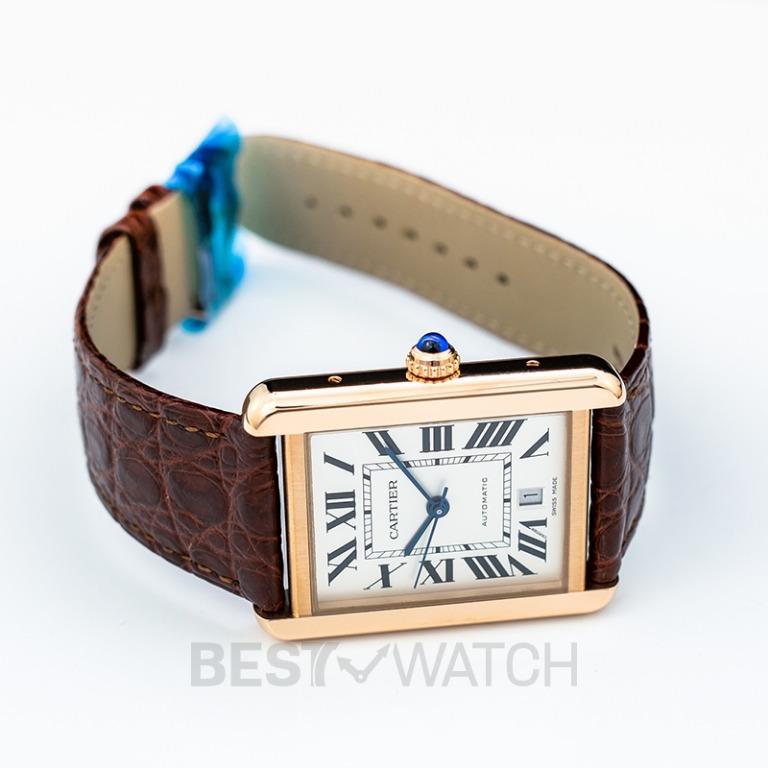 NEW Cartier Tank Solo 40.85 mm x 31 mm Automatic White Dial 18kt