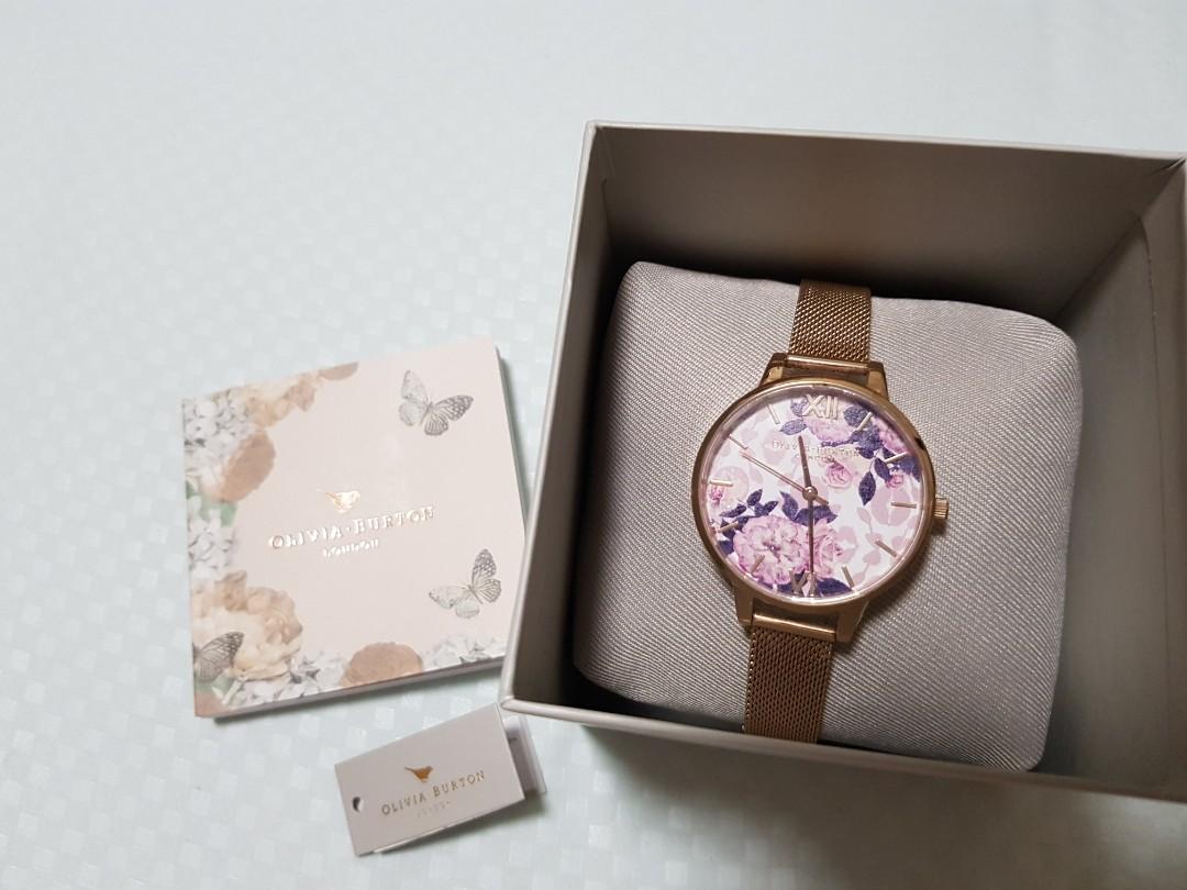 Olivia Burton Wild Flower Pale Rose Gold Women s Watch OB16LP01