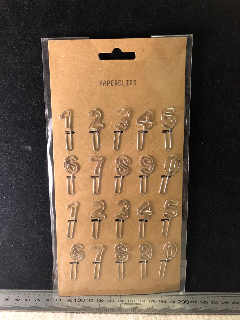 Paperclips numbers, Hobbies & Toys, Stationery & Craft, Stationery
