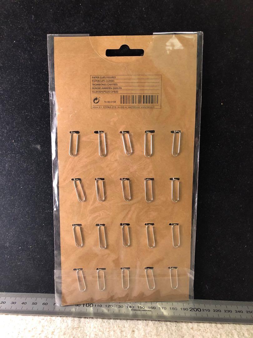 Paperclips numbers, Hobbies & Toys, Stationery & Craft, Stationery