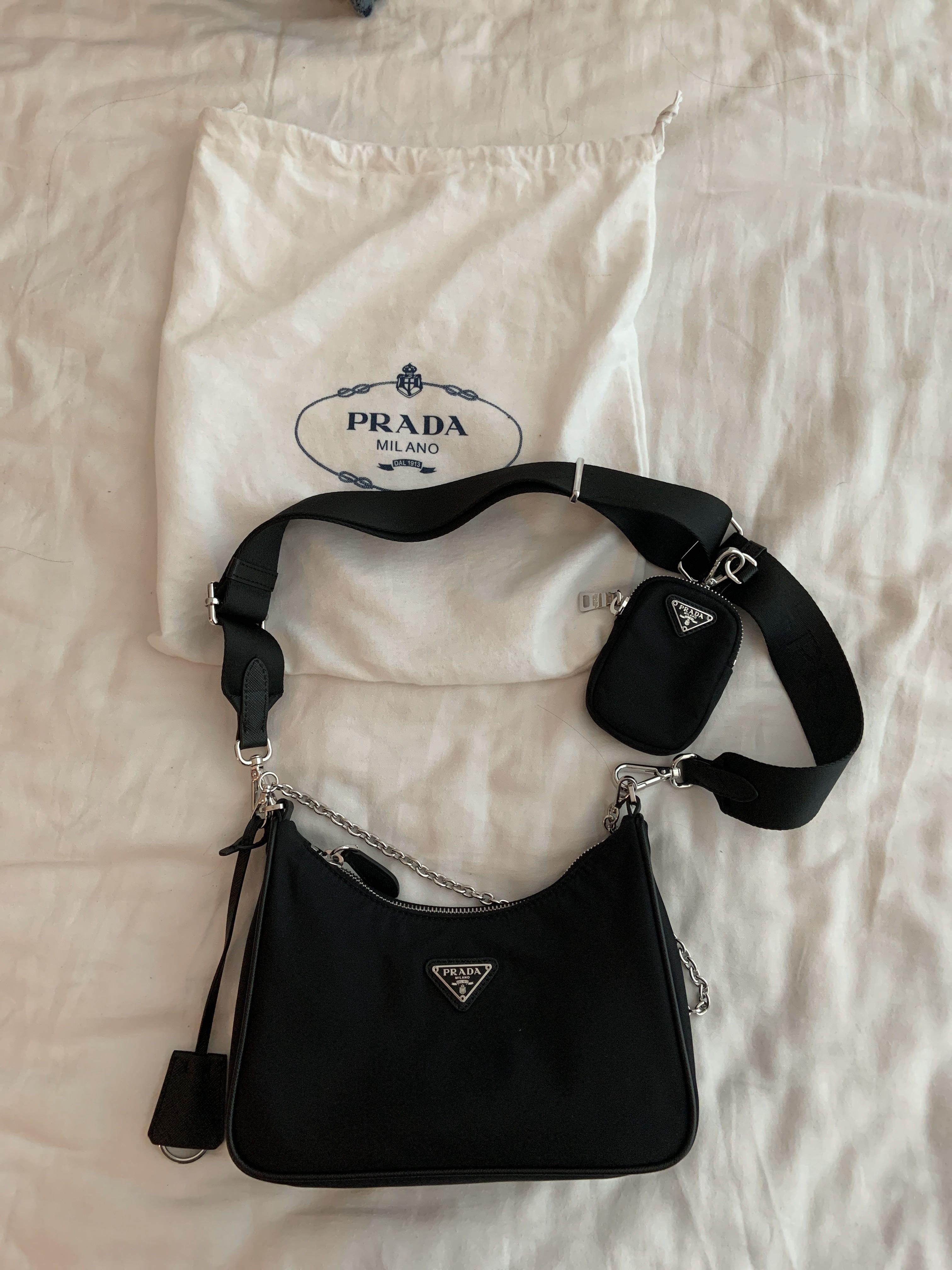 Authentic Prada nylon bag, Luxury, Bags & Wallets on Carousell