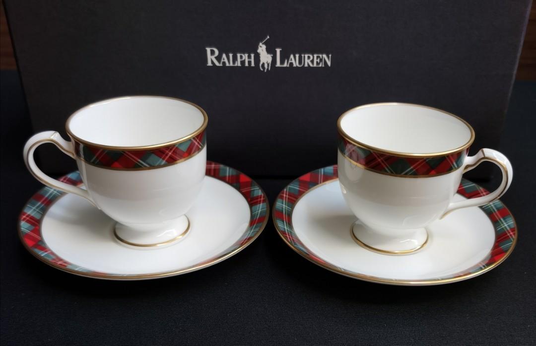 RALPH LAUREN Set of 2 - McLEAN TARTAN Espresso Cup And Saucer in Original  Box, Health & Nutrition, Medical Supplies & Tools on Carousell