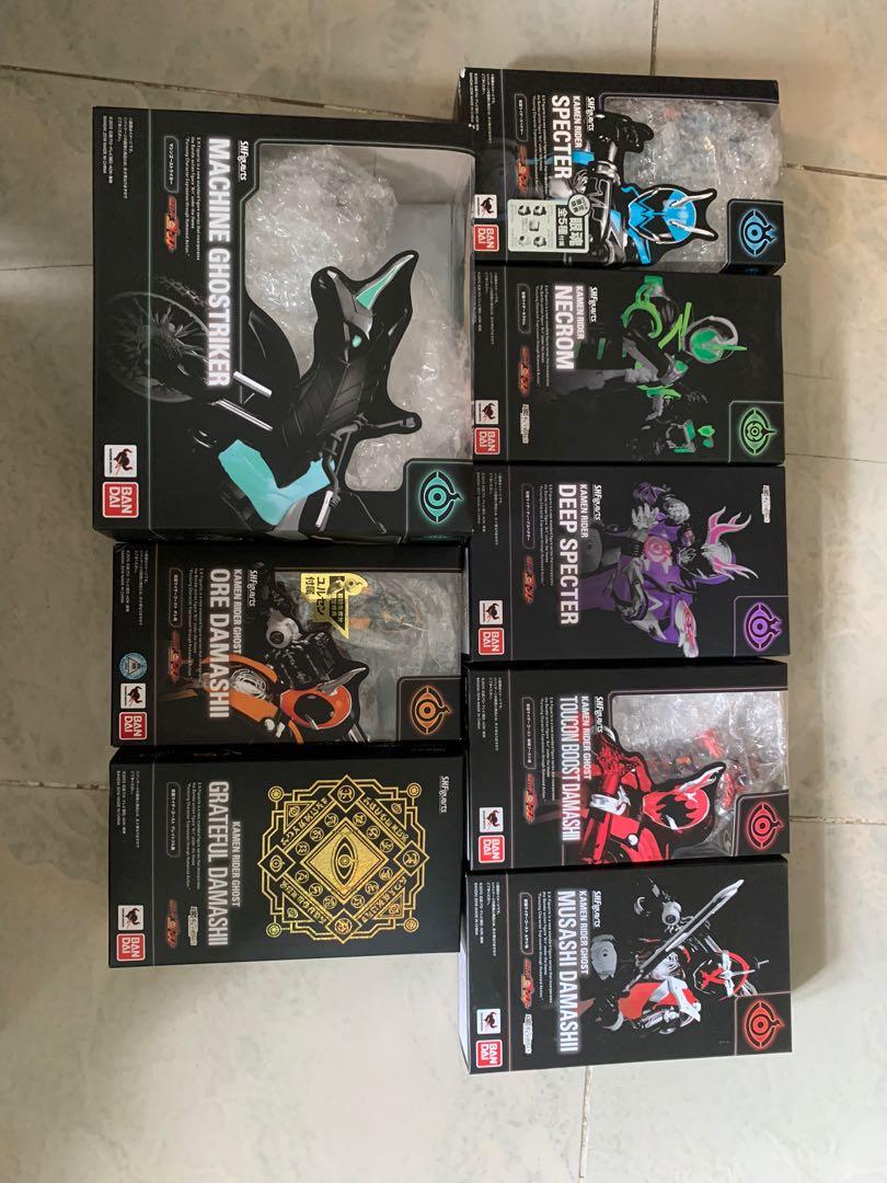 Shf ghost （分類：手辦雕像）位於 Hong Kong。 由 turkeyhaha 提交（商品編號 285267791，圖片 1）。簡介： 誠放ghost 系列shf（全二手新淨齊件，全沒有內盒膠盤）: Specter: $280 Necrom: $400 Deep specter: $420 老豆魂：$200 武士：$280 Ghost: $400 感恩魂：$400 車：$200 全要：$2500 多要全要優先，歡迎排價。