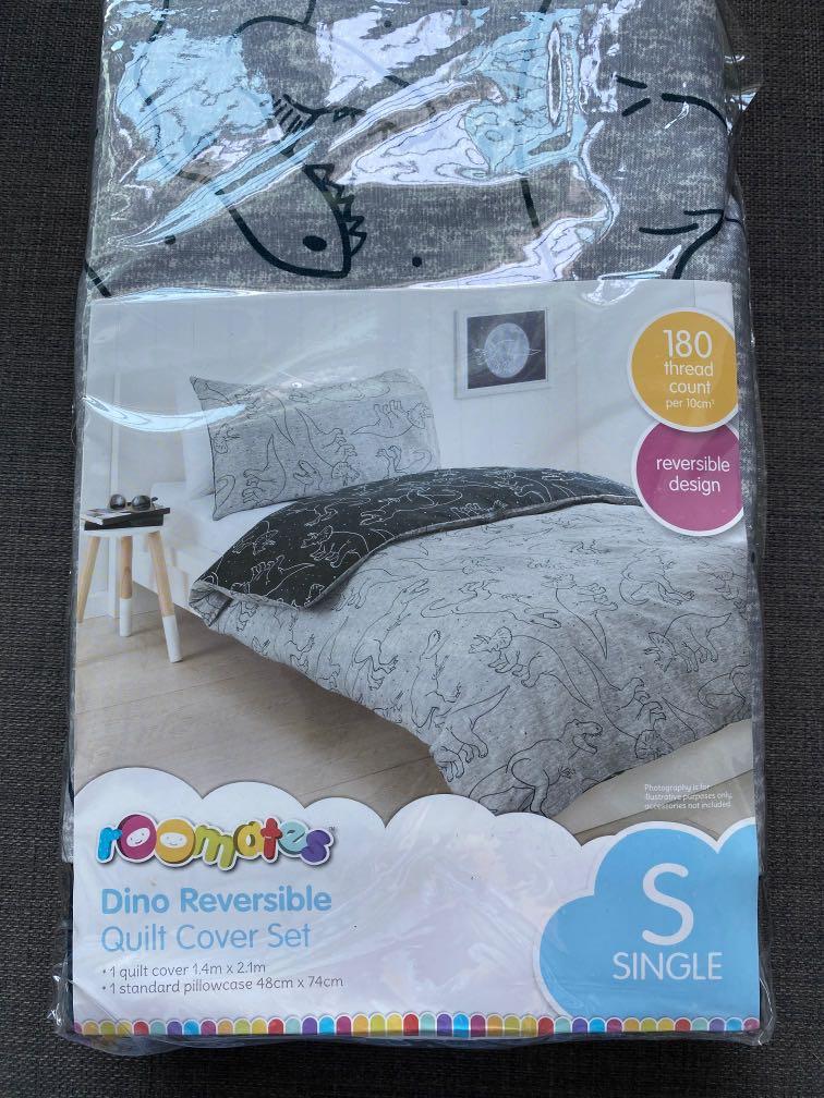 dinosaur single quilt cover