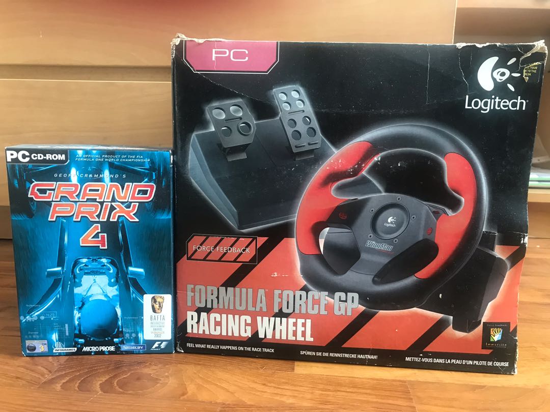 Vintage Grand Prix 4 + WingMan Formula Force GP Racing Wheel, Video ...