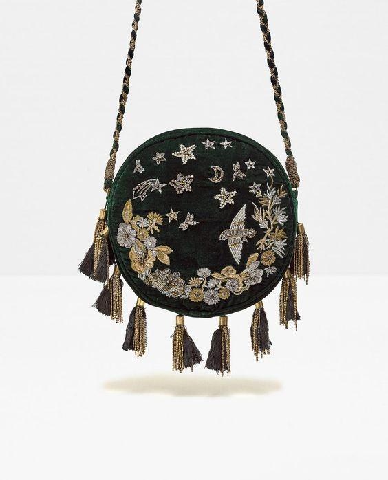 Zara velvet 2025 bag