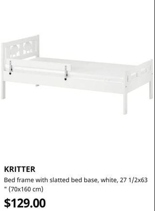 Ikea kids bed white