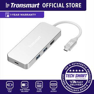 Tronsmart CTHA1 USB-C Hub, 6-in-1 with 60W Power Delivery, 4K USB C to HDMI Output, MicroSD/SD Card Reader, 2 USB 3.0 Ports, for MacBook Pro, ChromeBook, XPS and More