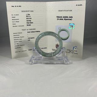 Authentic jade bangle with certificate