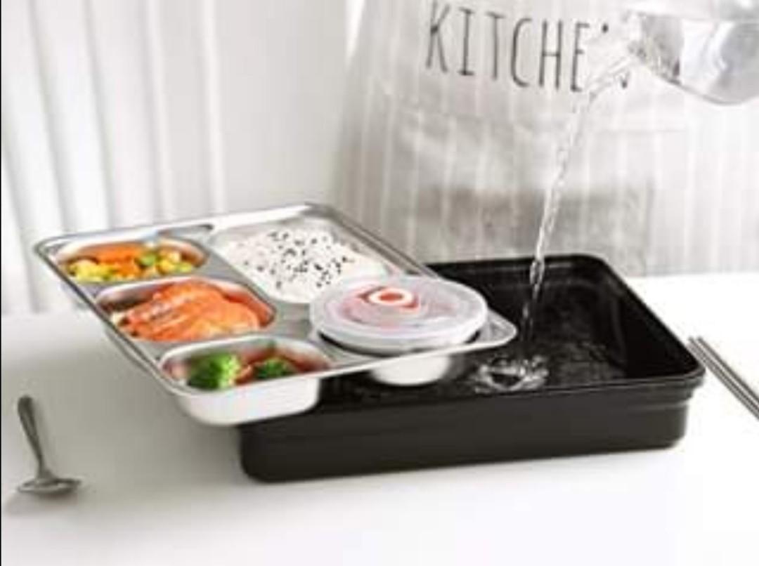 5 Compartments Lunch Box, Furniture & Home Living, Kitchenware