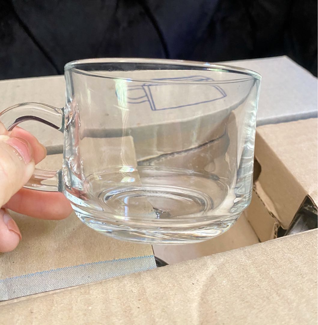6pcs Small Coffee/Tea Clear Cup