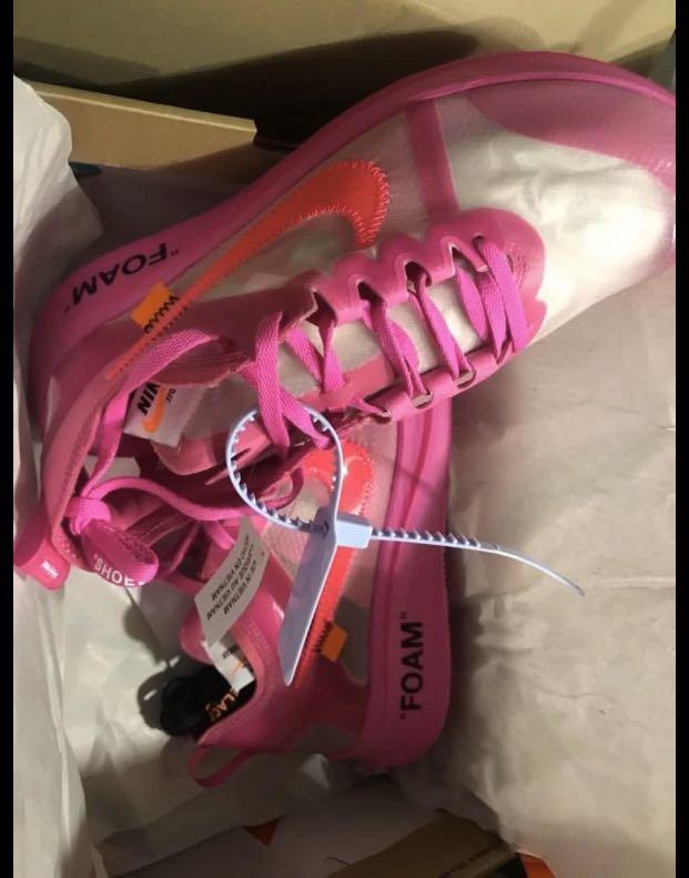 Nike zoom fly off white pink real vs deals fake