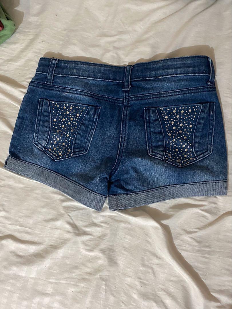 bedazzled jean shorts