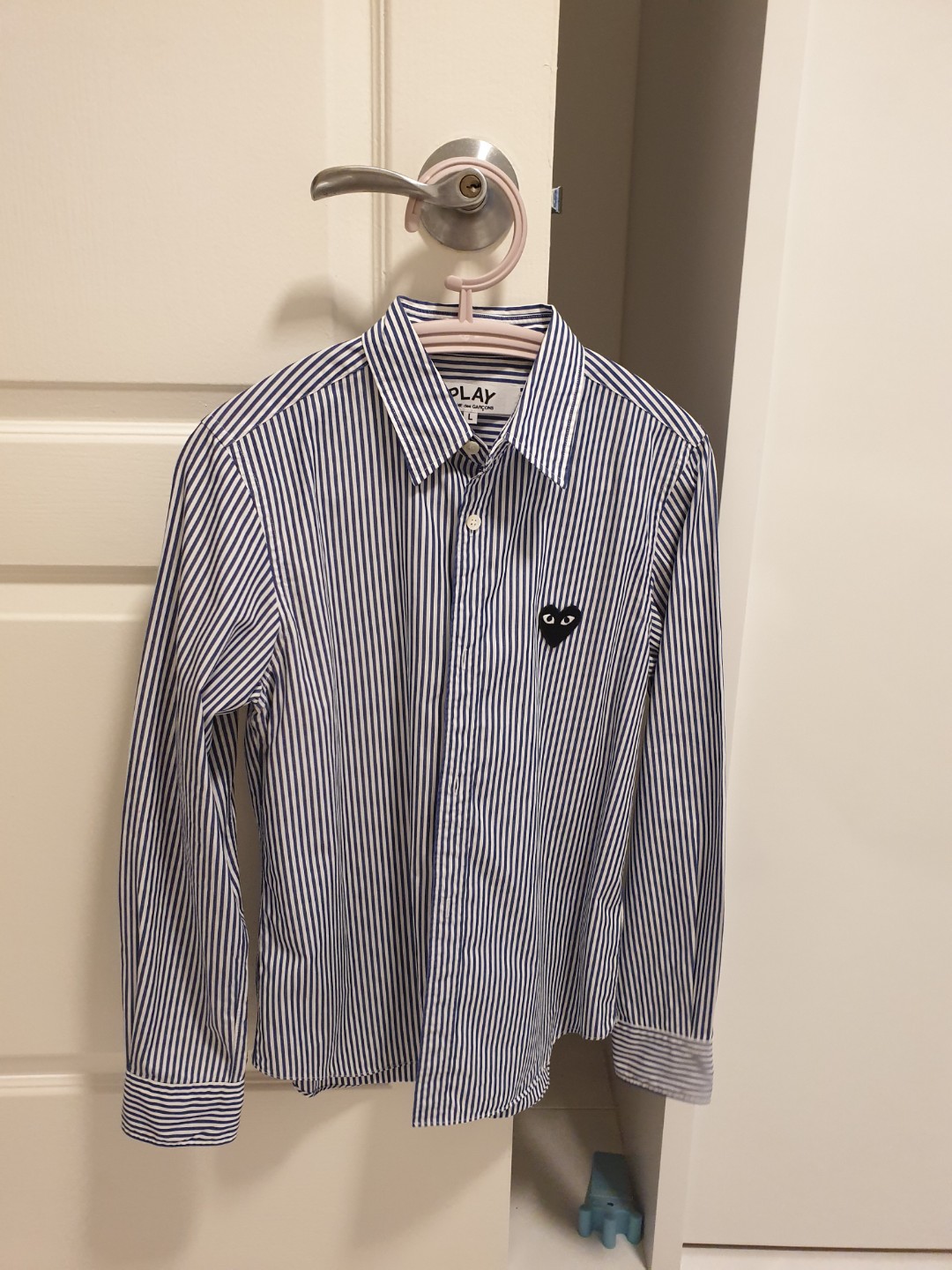 Cdg play on sale striped shirt