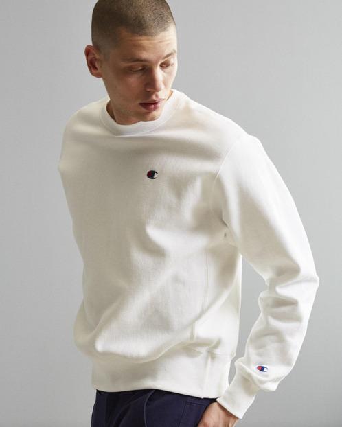 White champion crew neck sweatshirt sale