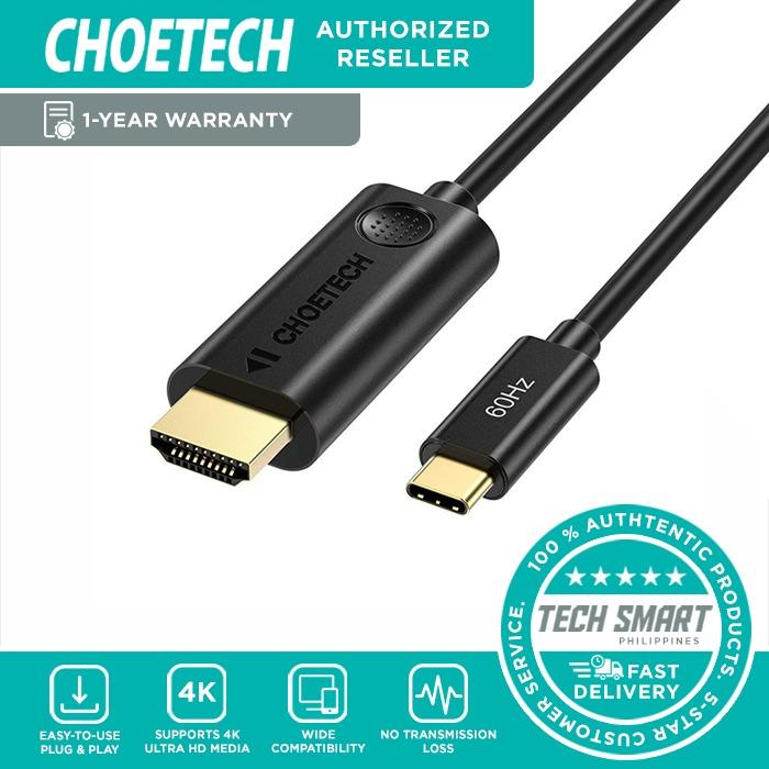 CHOETECH USB C to HDMI Cable 4K@30Hz (Thunderbolt 3 Compatible) (Category: Cables & Adaptors) located in Manila. Submitted by techsmartph (Listing ID 229941153, Image 1). Description: • ONLY support Samsung Note 9/S9/S9+/Note 8/S8/S8+/Huawei Mate 10/Mate 10 Pro/P10/P10 pro/P20/P20 pro/ Mate 20/Mate 20 Pro. NOT for all other smartphones like Sony Xperia,Razer phone and ALL Tab. • Compatible with iPad Pro 2018,MacBook Air,2018/2017/2016 MBP,2017 iM