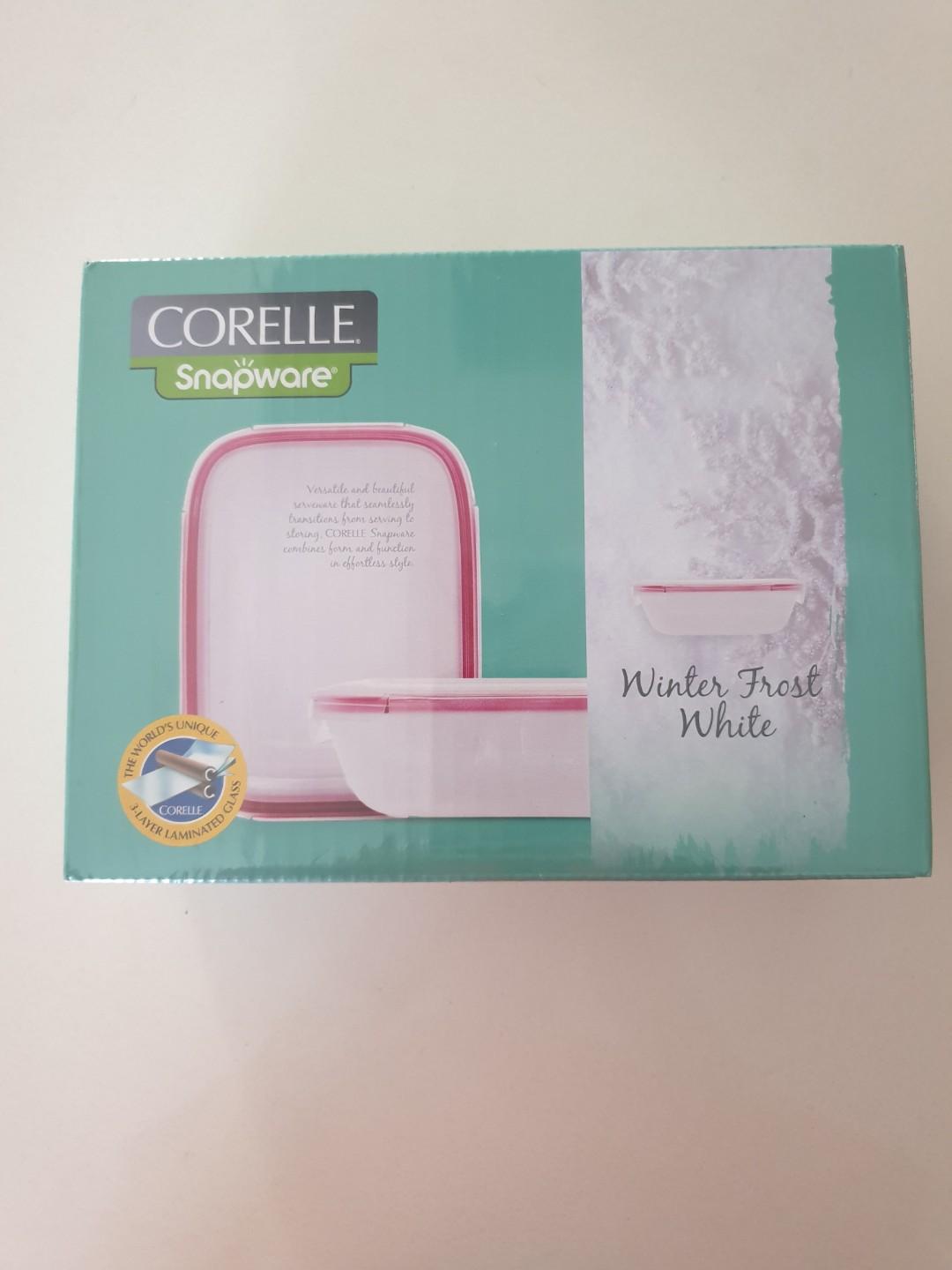 Corelle Snapware glass serveware with Lid 2 piece set, Furniture & Home ...