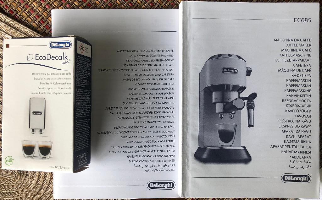 DeLonghi Dedica Style EC 685 Coffee Maker (White), TV & Home Appliances