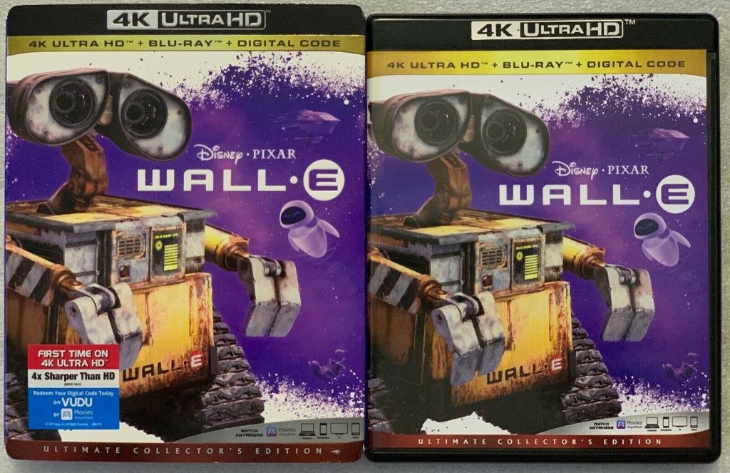 Disney Pixar Wall E 4k Ultra Hd Blu Ray 3 Disc Set Slipcover Sleeve Collectors Us Import No Digi Code New Original Music Media Cd S Dvd S Other Media On Carousell