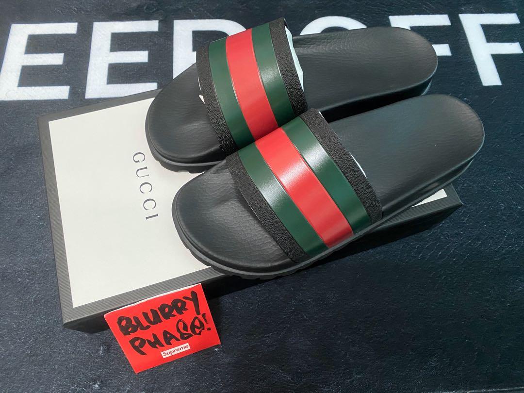 gucci black trek slides