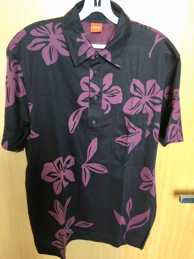 hugo boss hawaiian shirt