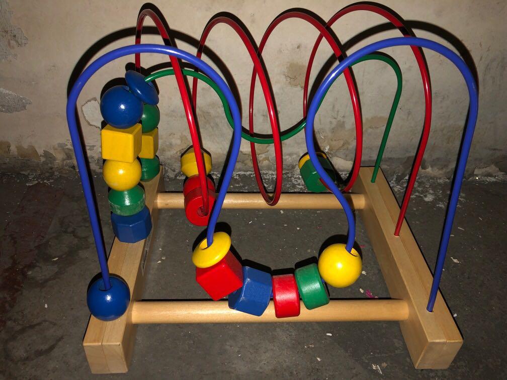 IKEA Mula Wooden Bead Roller Coaster Child Developmental Toy 21261 for sale online 