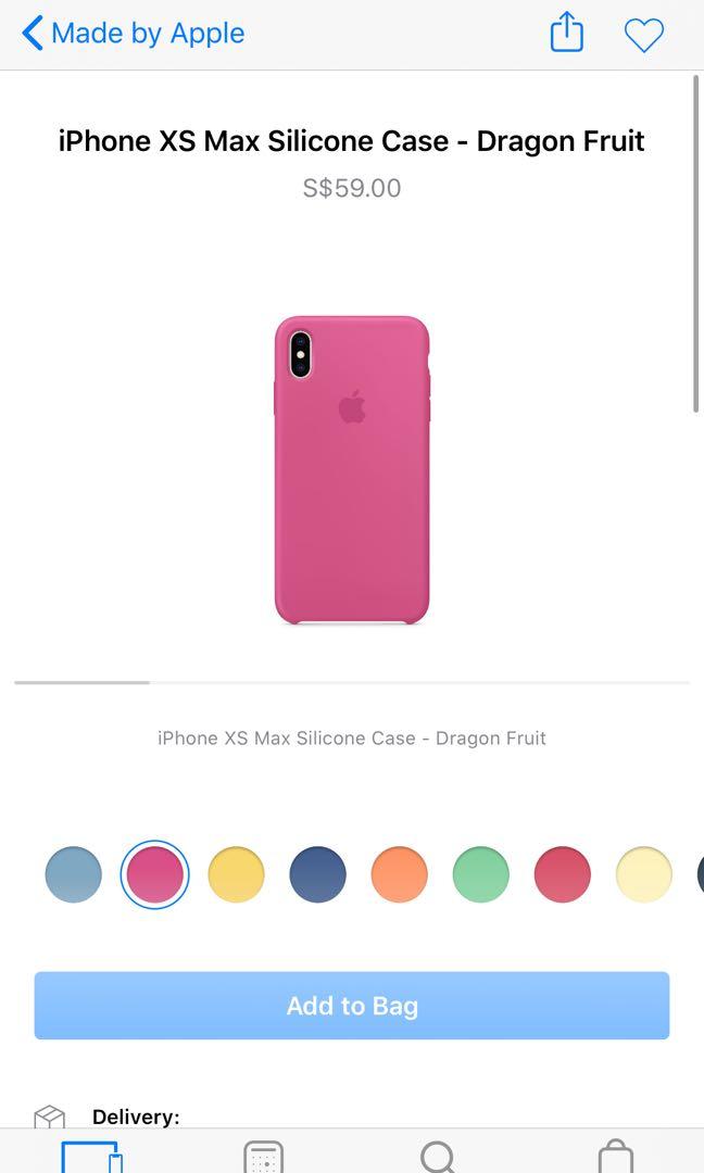 iPhone XS Max Silicone Case - Dragon Fruit