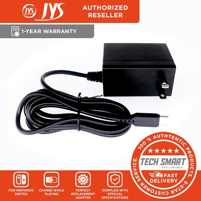 JYS Charging Brick AC Adapter Wall Charger for Nintendo Switch (Category: Nintendo) located in Manila. Submitted by techsmartph (Listing ID 238526332, Image 1). Description: -Plug in the AC adapter and power your Nintendo Switch system from any 100-240vvolt outlet. -The AC adapter also allows you to recharge the battery, even while you play. -Comply with official specifications, charging your Switch at high rate. -Perfect replacement for Nintendo
